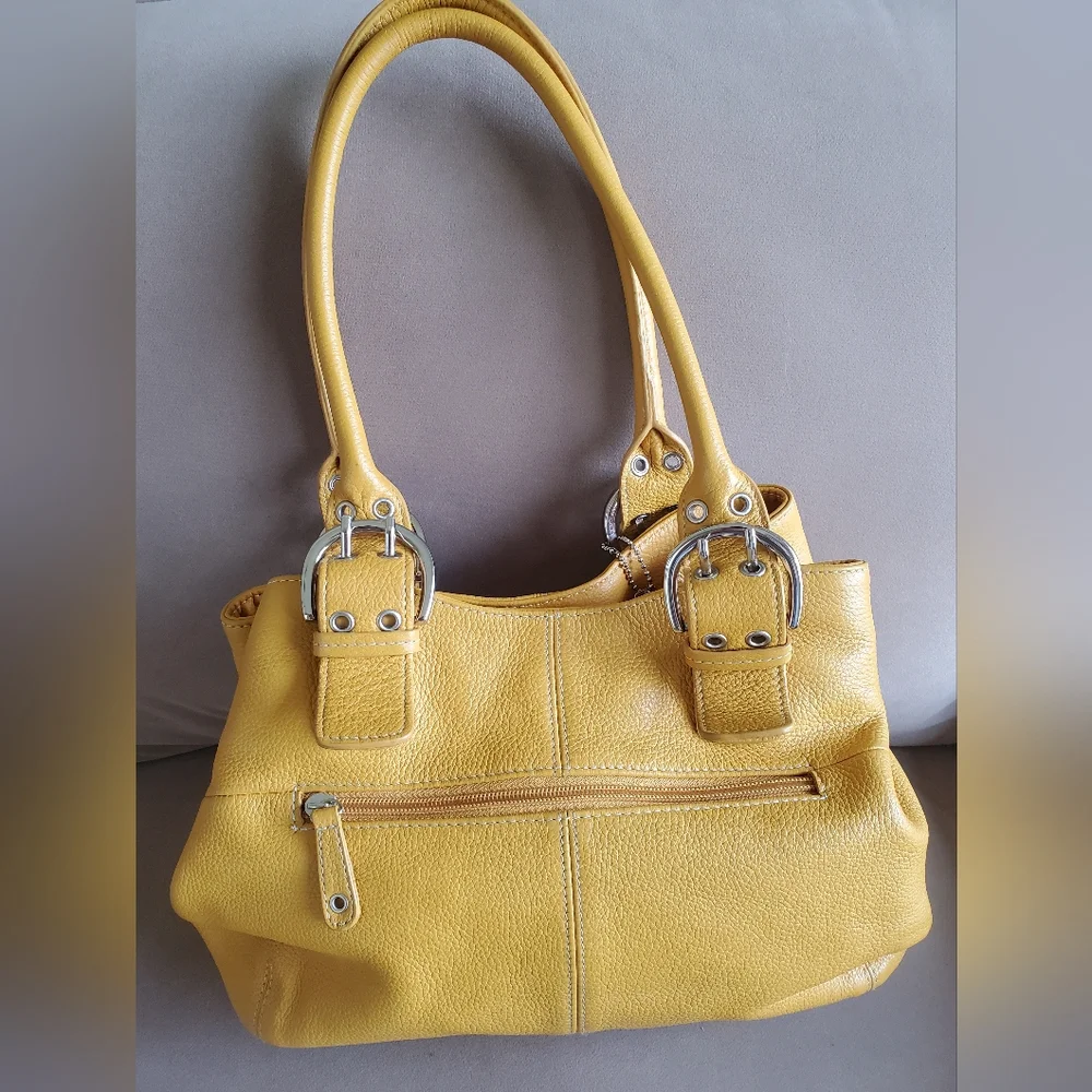 TIGANELLO Mustard Leather Handbag